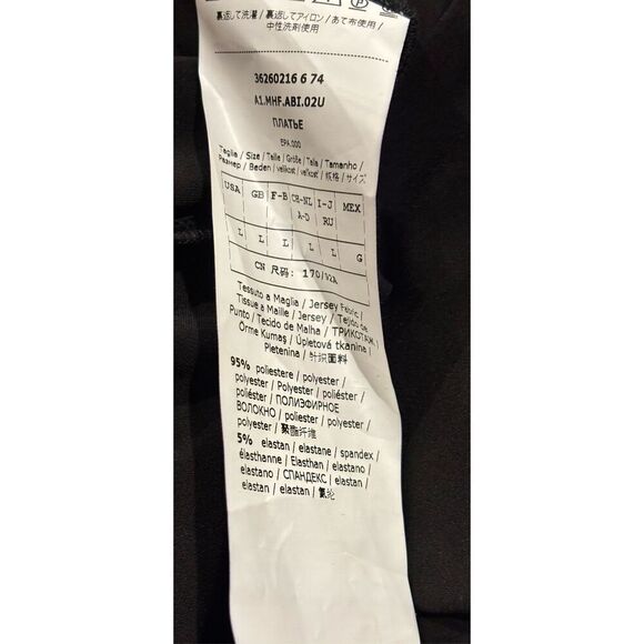 Max Mara Leisure Black Stretch Midi Dress In Black NWT Size Large - Picture 6 of 6